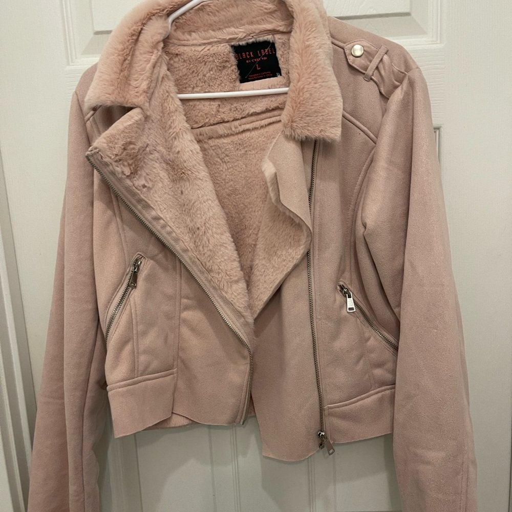 Faux Fur Lined Pink Jacket